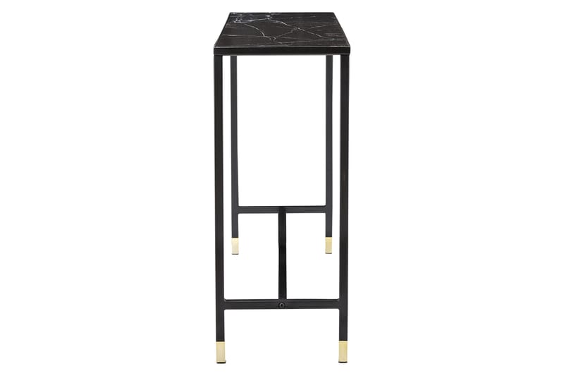 Dipp Sidebord 100 cm Marmormønster - Glas/Sort/Messing - Møbler - Bord - Marmorbord