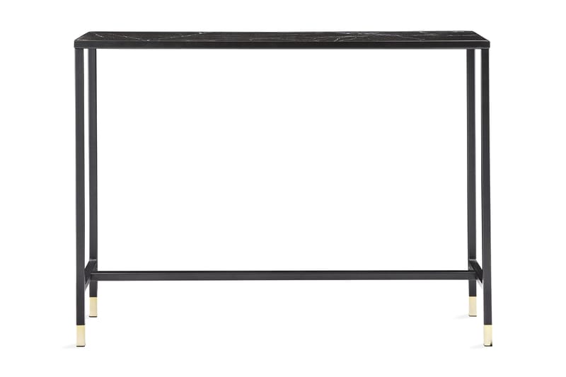 Dipp Sidebord 100 cm Marmormønster - Glas/Sort/Messing - Møbler - Bord - Marmorbord