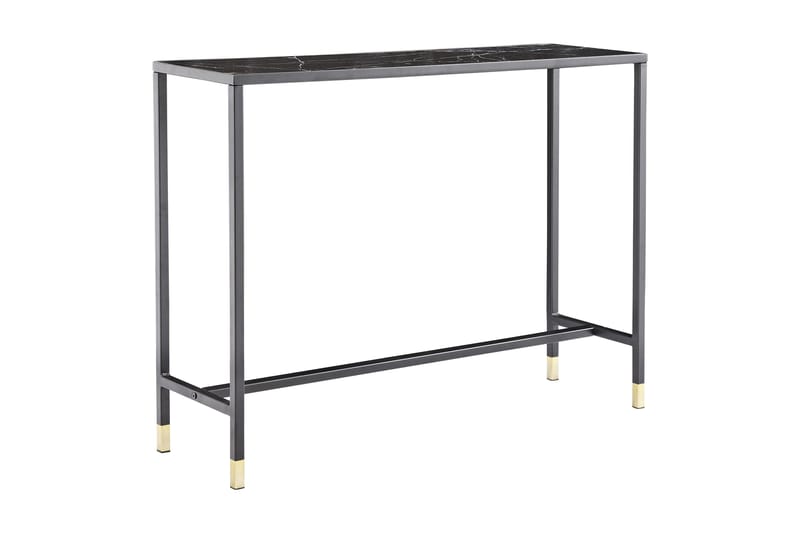 Dipp Sidebord 100 cm Marmormønster - Glas/Sort/Messing - Møbler - Bord - Marmorbord