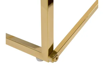 Nod Sofabord 100 cm Marmormønster - Hvit/Gull - Møbler - Bord - Marmorbord