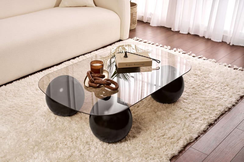 Maroulburg Sofabord 118 cm, Svart og bronse