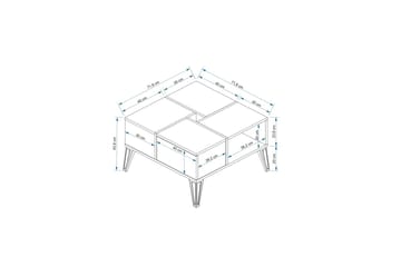 Masaaki Sofabord 72 cm - Brun/Svart - Møbler - Bord - Sofabord & salongbord