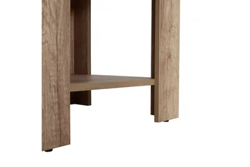 Masao 50 cm Firkantet Sofabord med Hyller i Mørkt Tre - Muldvarp - Møbler - Bord - Sofabord & salongbord