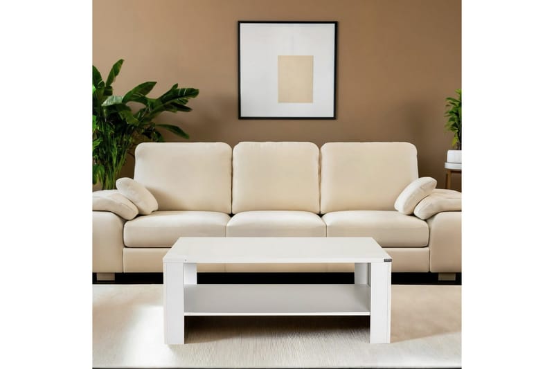 Masao Sofabord 110 cm - Hvit - Møbler - Bord - Sofabord & salongbord