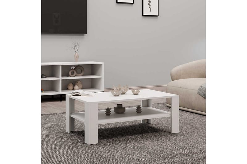 Masao Sofabord 110 cm - Hvit - Møbler - Bord - Sofabord & salongbord