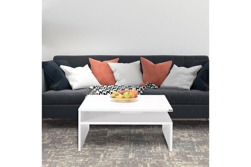 Masao Sofabord 90 cm - Hvit - Møbler - Bord - Sofabord & salongbord