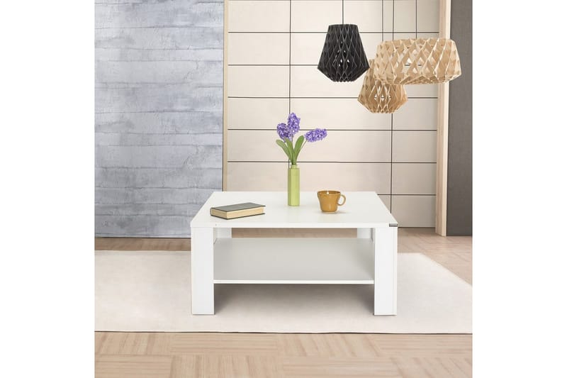 Masao Sofabord 90 cm - Hvit - Møbler - Bord - Sofabord & salongbord