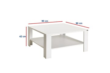 Masao Sofabord 90 cm - Hvit - Møbler - Bord - Sofabord & salongbord