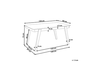 Matagami Spisebord 90x150 cm - Lys Brun/Grå - Møbler - Bord - Spisebord & kjøkkenbord