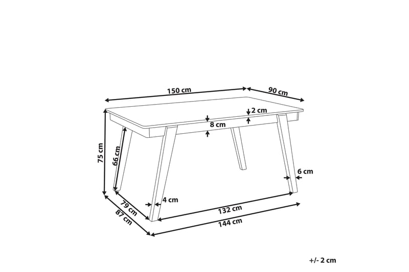 Matagami Spisebord 90x150 cm - Lys Brun/Grå - Møbler - Bord - Spisebord & kjøkkenbord