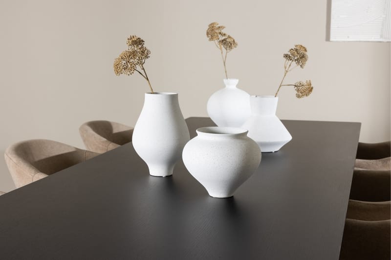 Matgruppe Ellis 230 cm Rektangulær med 6 Evelina stoler - Svart/Beige - Møbler - Bord - Spisegruppe