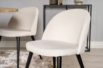Matgruppe Laura 100 cm Rund med 4 Longreone Stoler - Beige - Møbler - Bord - Spisegruppe