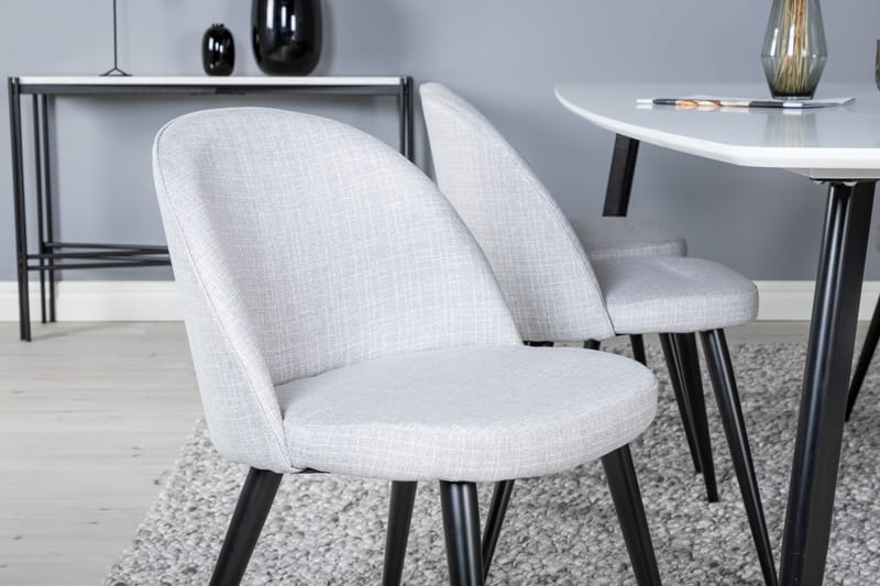 Matgruppe Longreone 240 cm Rektangulær med 6 Longreone Stoler - Svart - Møbler - Bord - Spisegruppe