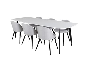 Matgruppe Longreone 240 cm Rektangulær med 6 Longreone Stoler - Svart - Møbler - Bord - Spisegruppe