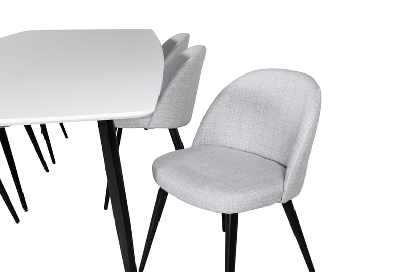 Matgruppe Longreone 240 cm Rektangulær med 6 Longreone Stoler - Svart - Møbler - Bord - Spisegruppe