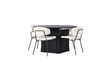 Matilda uttrekkbart spisebord 130/180 cm med 4 Chico spisestoler - Møbler - Bord - Spisegruppe
