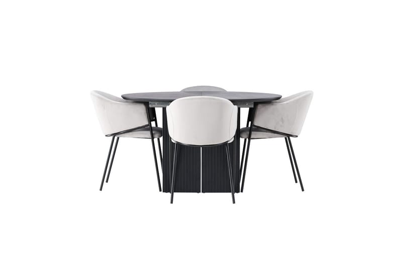 Matilda uttrekkbart spisebord 130/180 cm med 4 Evelina armstoler - Møbler - Bord - Spisegruppe