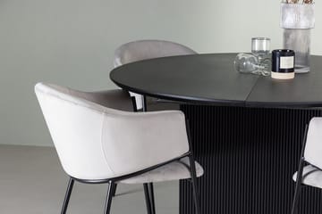 Matilda uttrekkbart spisebord 130/180 cm med 4 Evelina armstoler - Møbler - Bord - Spisegruppe