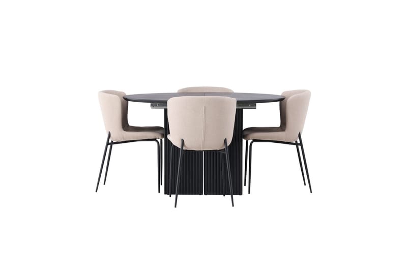 Matilda uttrekkbart spisebord 130/180 cm med 4 Modesto spisestoler - Møbler - Bord - Spisegruppe