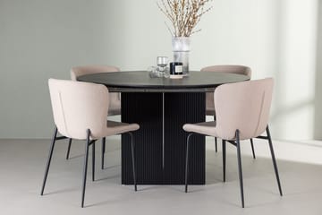 Matilda uttrekkbart spisebord 130/180 cm med 4 Modesto spisestoler - Møbler - Bord - Spisegruppe