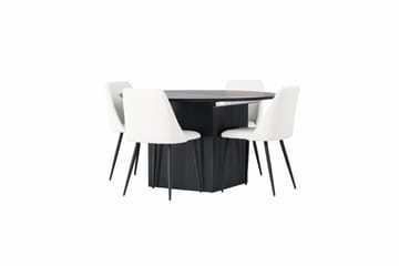 Matilda uttrekkbart spisebord 130/180 cm med 4 Night spisestoler - Møbler - Bord - Spisegruppe