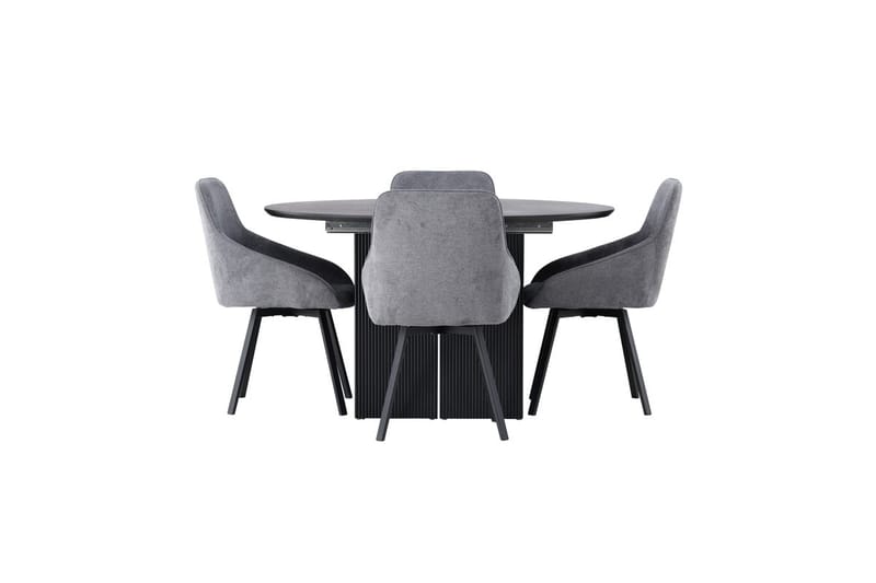 Matilda uttrekkbart spisebord 130/180 cm med 4 Rosie spisestoler - Møbler - Bord - Spisegruppe
