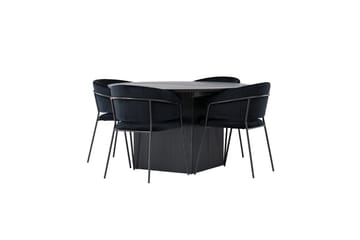 Matilda uttrekkbart spisebord 130/180 cm med 4 Selma spisestoler - Møbler - Bord - Spisegruppe