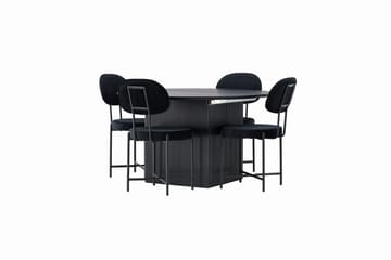Matilda uttrekkbart spisebord 130/180 cm med 4 Stella spisestoler - Møbler - Bord - Spisegruppe