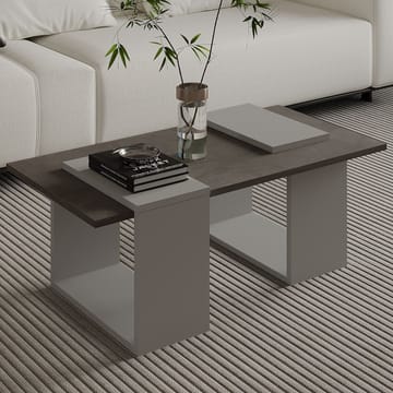 Matris Sofabord 90x37x46,6 cm - Gordion marmor og grå - Møbler - Bord - Sofabord & salongbord