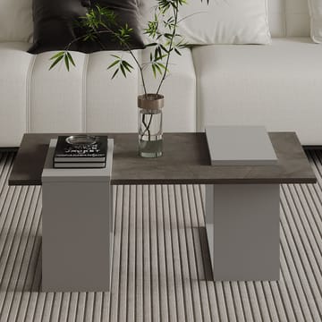 Matris Sofabord 90x37x46,6 cm - Gordion marmor og grå - Møbler - Bord - Sofabord & salongbord
