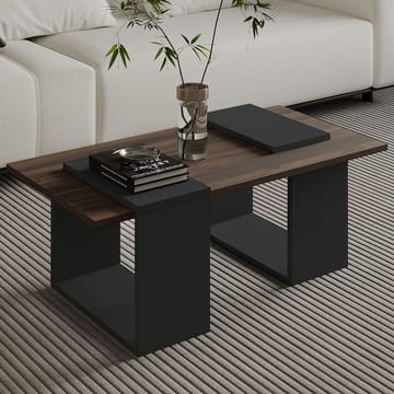 Matris Sofabord 90x37x46,6 cm - Valnøtt og antrasitt - Møbler - Bord - Sofabord & salongbord
