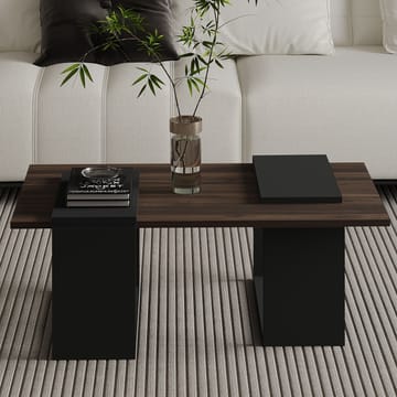 Matris Sofabord 90x37x46,6 cm - Valnøtt og antrasitt - Møbler - Bord - Sofabord & salongbord