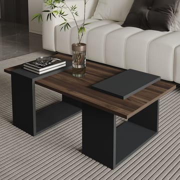 Matris Sofabord 90x37x46,6 cm - Valnøtt og antrasitt - Møbler - Bord - Sofabord & salongbord