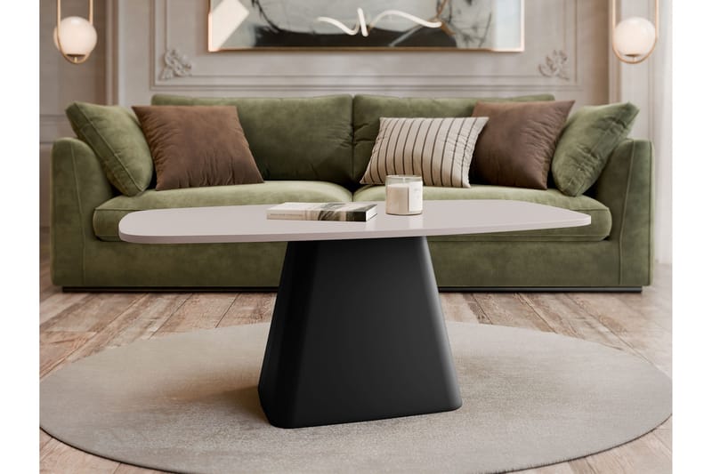 Meylor Sofabord 120 cm - Beige/Svart - Møbler - Bord - Sofabord & salongbord