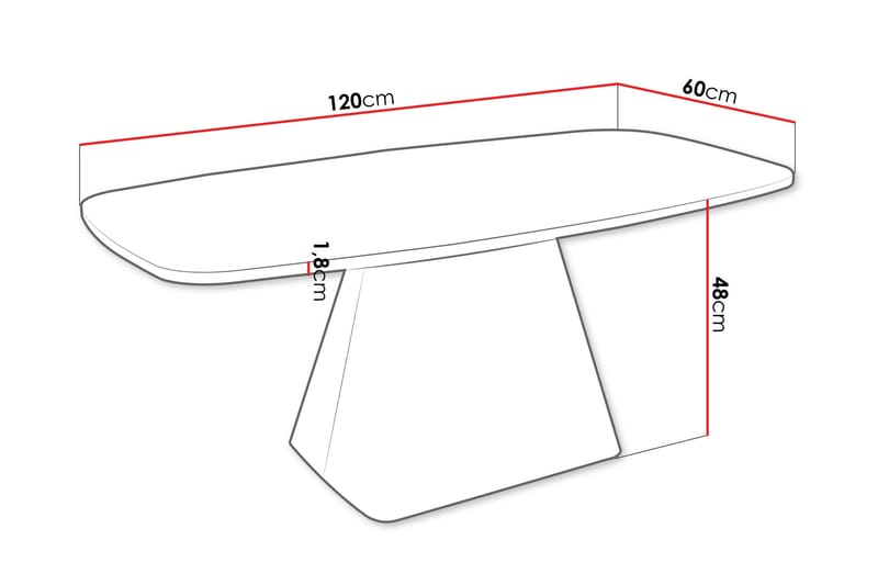 Meylor Sofabord 120 cm - Brun/Svart - Møbler - Bord - Sofabord & salongbord