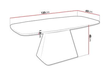 Meylor Sofabord 120 cm - Grå/Svart - Møbler - Bord - Sofabord & salongbord