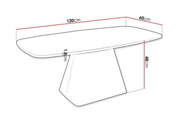 Meylor Sofabord 120 cm - Grå/Svart - Møbler - Bord - Sofabord & salongbord