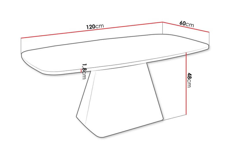 Meylor Sofabord 120 cm - Grå/Svart - Møbler - Bord - Sofabord & salongbord