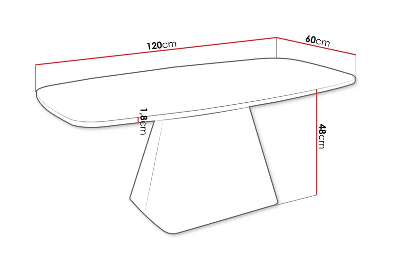 Meylor Sofabord 120 cm - Hvit/Beige - Møbler - Bord - Sofabord & salongbord