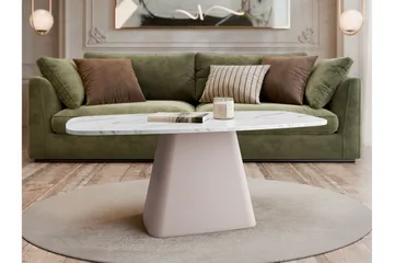 Meylor Sofabord 120 cm - Hvit/Beige - Møbler - Bord - Sofabord & salongbord