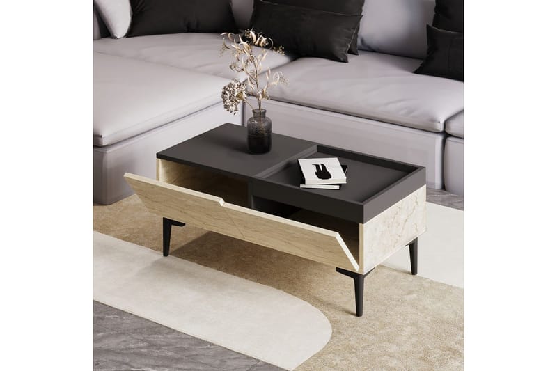 Mijara Sofabord 91,8 cm - Natur/Antrasitt - Møbler - Bord - Sofabord & salongbord
