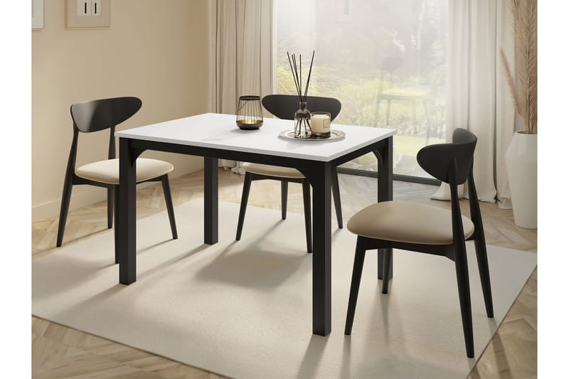 Millport Spisebord 158 cm - Svart Og Hvitt - Møbler - Bord - Spisebord & kjøkkenbord
