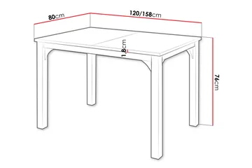 Millport Spisebord 158 cm - Svart/Beige - Møbler - Bord - Spisebord & kjøkkenbord
