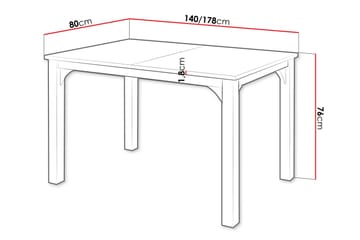 Millport Spisebord 178 cm - Svart/Brun - Møbler - Bord - Spisebord & kjøkkenbord