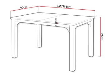 Millport Spisebord 198 cm - Brun - Møbler - Bord - Spisebord & kjøkkenbord