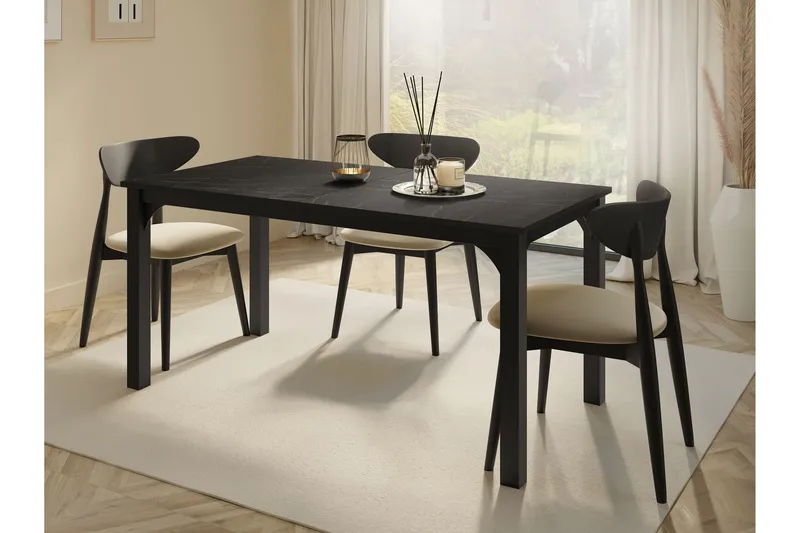 Millport Spisebord 198 cm - Svart - Møbler - Bord - Spisebord & kjøkkenbord