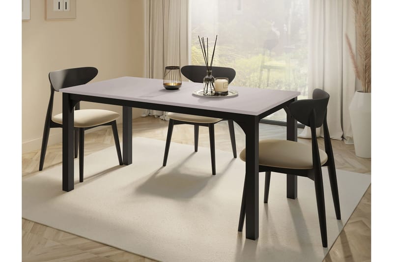 Millport Spisebord 198 cm - Svart/Beige - Møbler - Bord - Spisebord & kjøkkenbord