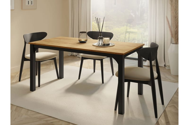 Millport Spisebord 198 cm - Svart/Brun - Møbler - Bord - Spisebord & kjøkkenbord