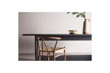 Milly Stort Rektangulært Spisebord 235 cm med Tre- og Valnøttutseende - Svart - Møbler - Bord - Spisebord & kjøkkenbord