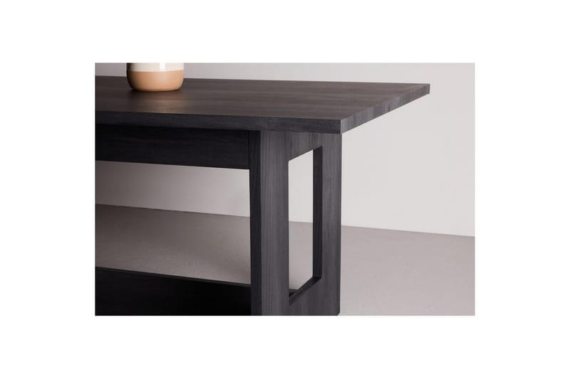 Milly Stort Rektangulært Spisebord 235 cm med Tre- og Valnøttutseende - Svart - Møbler - Bord - Spisebord & kjøkkenbord
